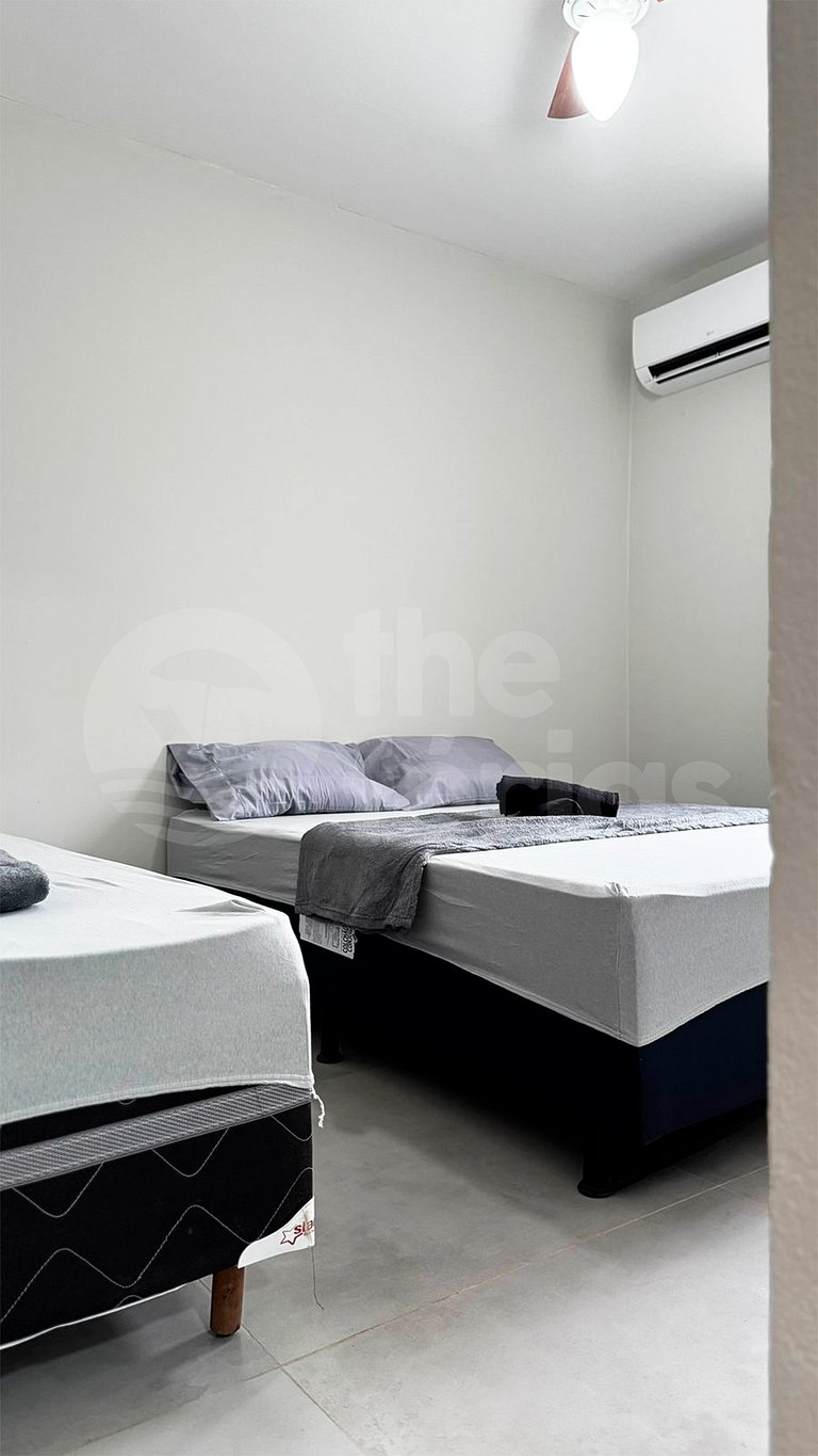 Ap 2 qtos c/ Ar C 7mins andando do Forte