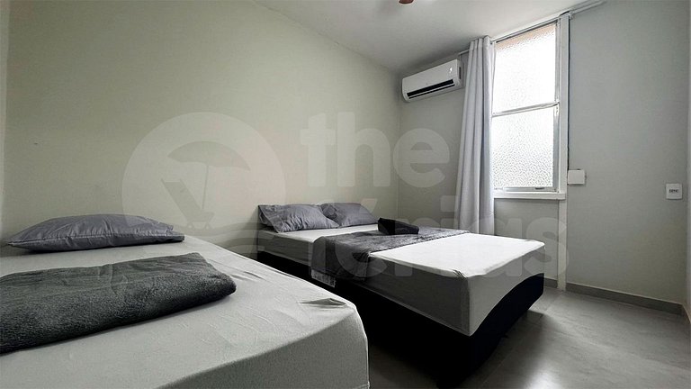 Ap 2 qtos c/ Ar C 7mins andando do Forte